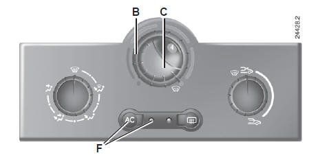 Renault Modus. Réglage de la vitesse de ventilation