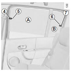 Renault Modus. Stores pare-soleil latéraux a et b