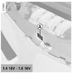 Renault Modus. Plaques d'identification moteur