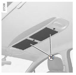 Renault Modus. Vide-poches de pavillon 16